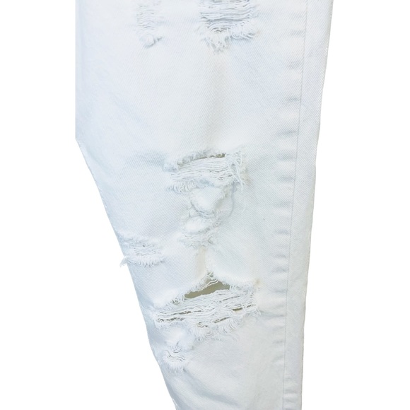 Levi’s Wedgie Icon Fit Distressed Vintage Chalk Off White Ankle Jeans Size 25 - Picture 10 of 13